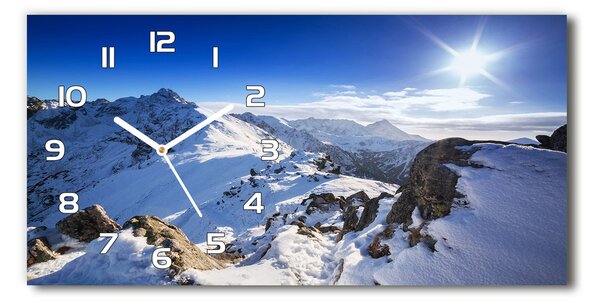 Ceas de perete modern din sticla Summit-ul Tatra
