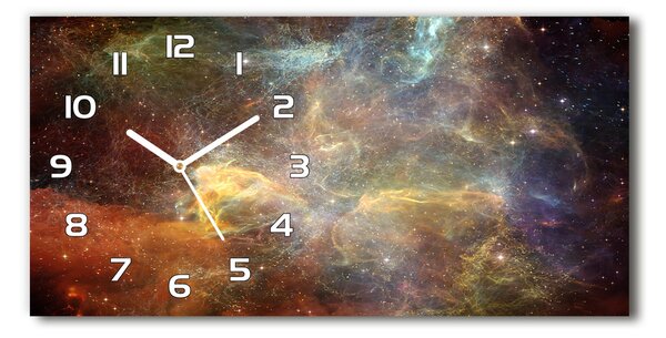 Ceas de perete orizontal din sticlă Cosmos