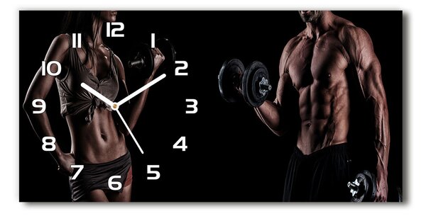 Ceas de perete modern din sticla Clădire musculare