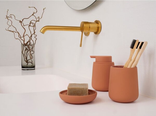 Dozator de săpun lichid portocaliu din gresie ceramică 250 ml Nova One – Zone