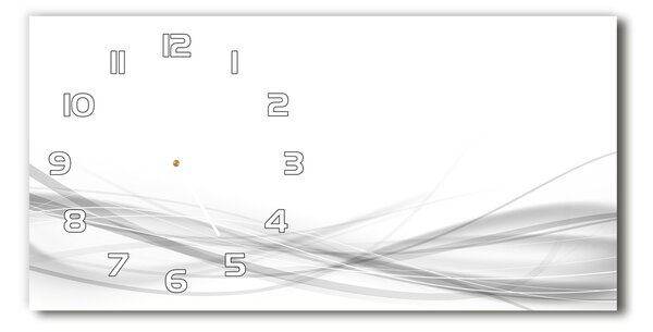 Ceas de perete orizontal din sticlă valuri abstracte