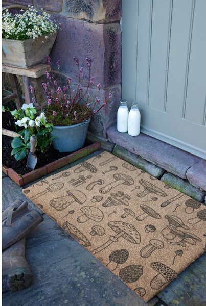 Covoraș de intrare din fibre de nucă de cocos 40x60 cm Mushrooms – Artsy Doormats