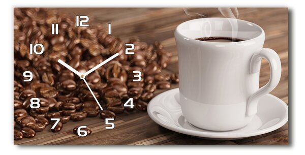 Ceas de perete modern din sticla ceașcă de cafea