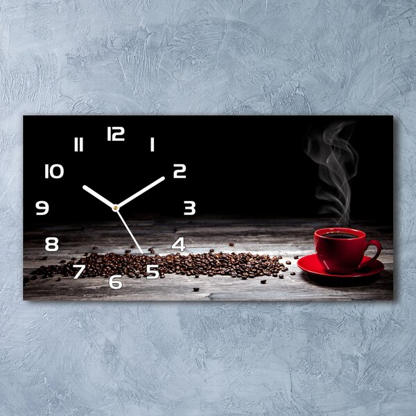 Ceas de perete modern din sticla cafea aromatică