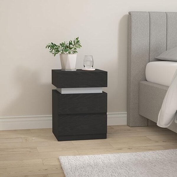 Noptiera cu LED Vasagle Negru 40x35x55 cm
