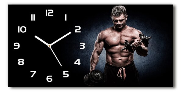 Ceas de perete modern din sticla Clădire musculare