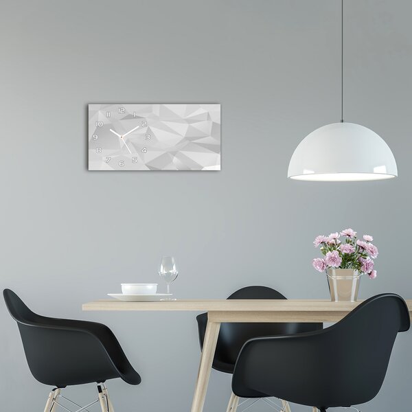 Ceas de perete modern din sticla triunghiuri abstractizare