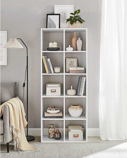 Biblioteca Vasagle Alb 65.5x30x161.5 cm