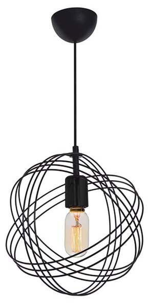 Lustra Idris E27 negru D30x75cm