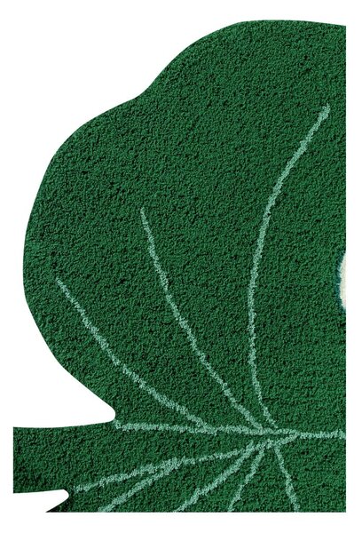 Covor pentru copii verde închis lavabil/țesut manual din bumbac 120x180 cm Monstera Leaf – Lorena Canals