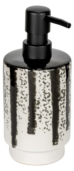 Dozator de săpun lichid alb-negru din ceramică 340 ml Subiza – Wenko