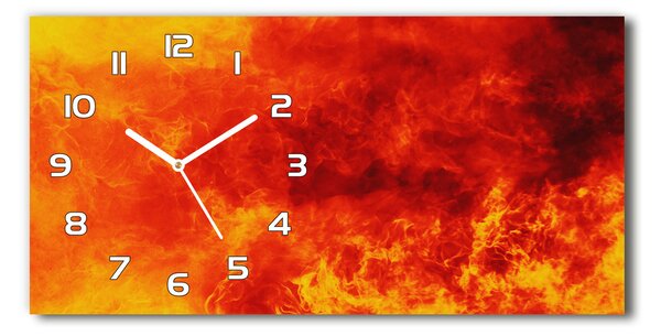 Ceas de perete modern din sticla Flames