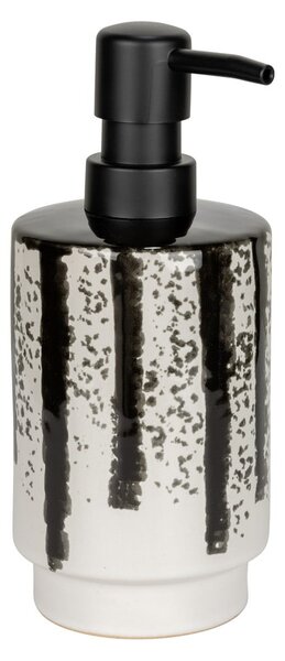 Dozator de săpun lichid alb-negru din ceramică 340 ml Subiza – Wenko