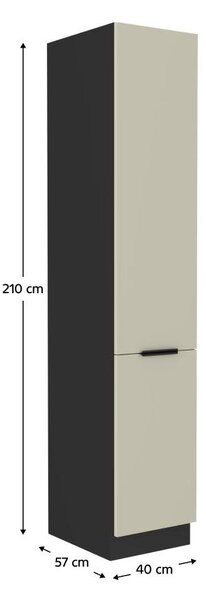 Dulap de bucătărie pentru alimente Arikona 40 DK 210 2F (cashmir + negru . 1097071