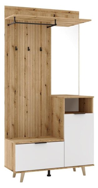 Mobilier hol Nadrano (stejar evoke + alb) . 1097141