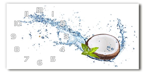 Ceas de perete modern din sticla Și apă de nucă de cocos