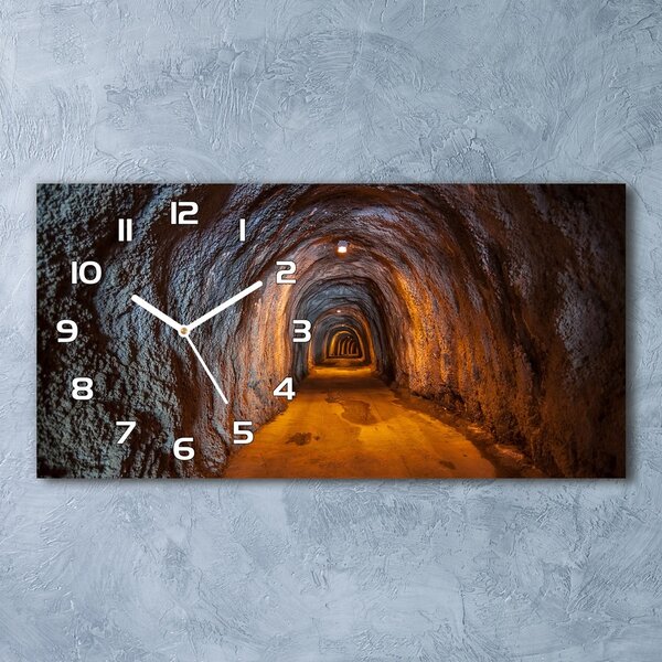 Ceas de perete modern din sticla tunel subteran