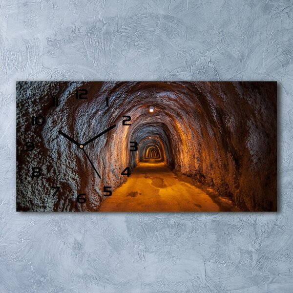 Ceas de perete modern din sticla tunel subteran