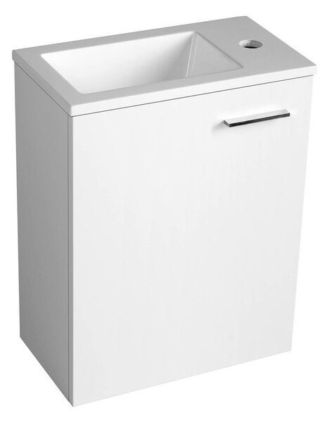 Aqualine lavoar 40x22 cm dreptunghiular mobilier alb luciu LM420