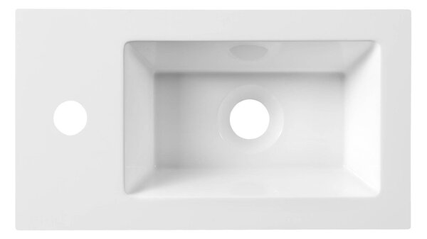 Aqualine lavoar 40x22 cm dreptunghiular mobilier alb luciu LM420