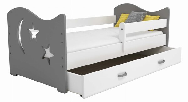 Pat copii Miki 160X80 B1 lună și stele cu somieră