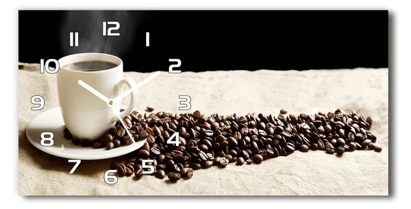 Ceas de perete modern din sticla cafea aromatică