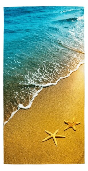 Prosop de plaja cu uscare rapida SUNNY BEACH colorat 70 x 140 cm, 100% microfibra
