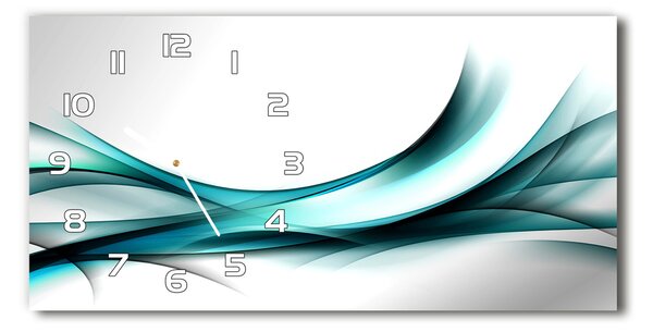 Ceas de perete modern din sticla valuri abstracte
