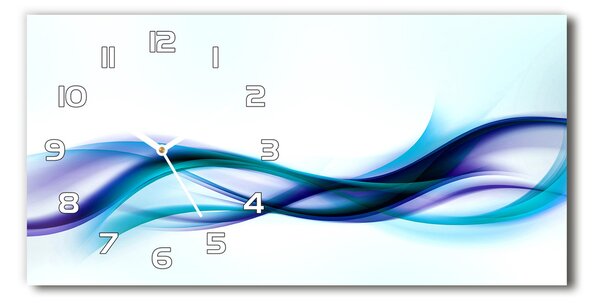 Ceas de perete modern din sticla valuri abstracte