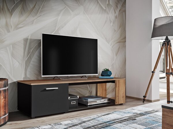 Mobilier living Mantes ZWT30 (negru mat + stejar wotan). 1097677