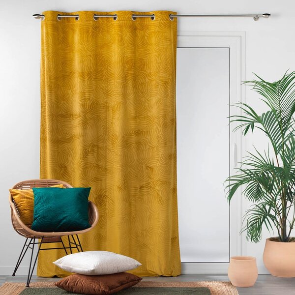 Draperie galbenă din catifea 140x240 cm Analia – douceur d'intérieur