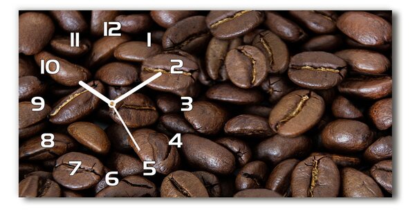 Ceas de perete modern din sticla Boabe de cafea