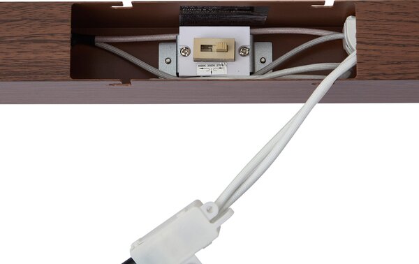 Plafonieră modernă din lemn de nuc cu LED integrat, reglabilă în 3 trepte 2700-4000K cu comutator DIP - Keane