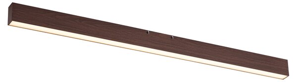 Plafonieră modernă din lemn de nuc cu LED integrat, reglabilă în 3 trepte 2700-4000K cu comutator DIP - Keane