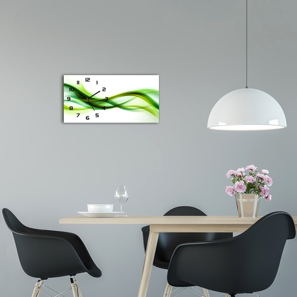 Ceas de perete modern din sticla valuri abstracte