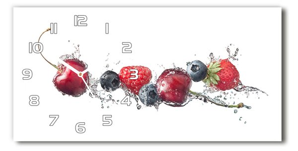 Ceas de perete modern din sticla fructe de padure