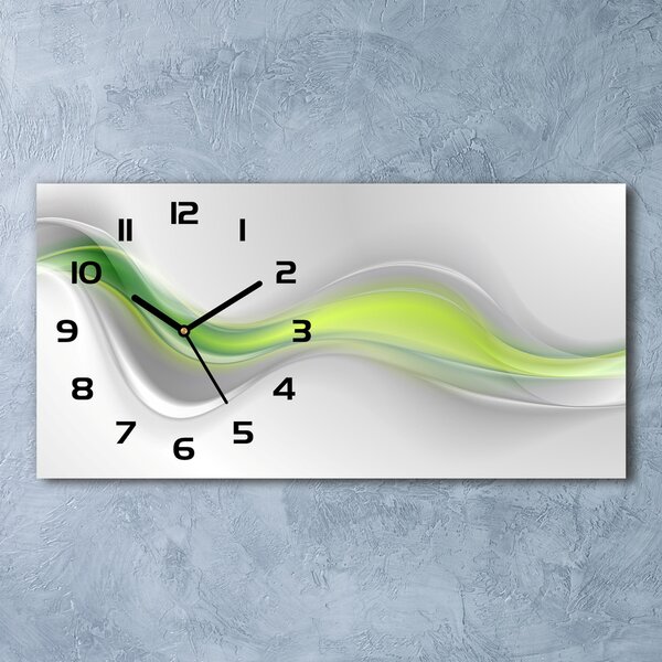 Ceas de perete modern din sticla valuri abstracte