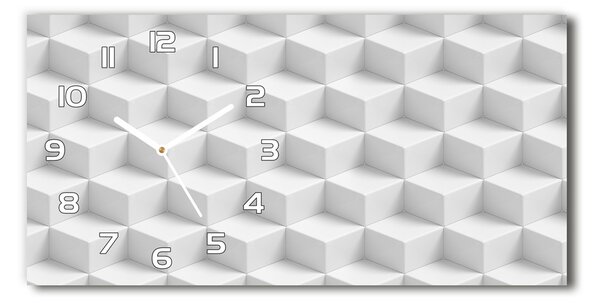 Ceas de perete orizontal din sticlă 3D Abstracție