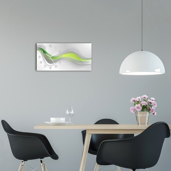 Ceas de perete modern din sticla valuri abstracte
