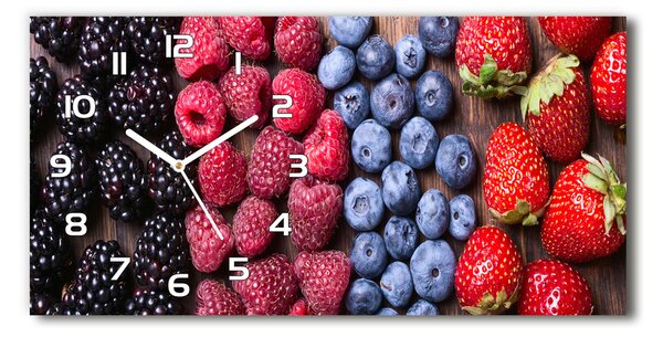 Ceas de perete modern din sticla fructe de padure