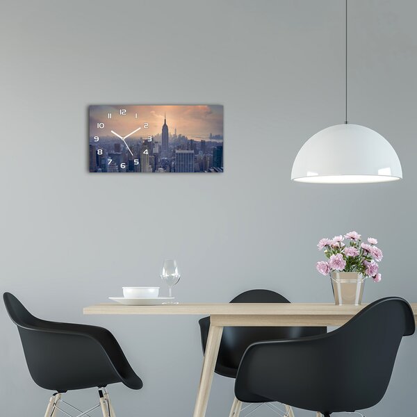 Ceas de perete modern din sticla Manhattan New York City