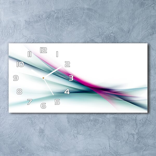 Ceas de perete modern din sticla valuri abstracte