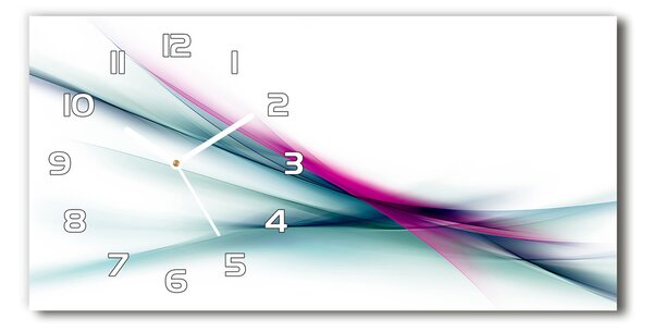 Ceas de perete modern din sticla valuri abstracte