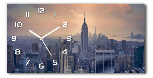 Ceas de perete modern din sticla Manhattan New York City
