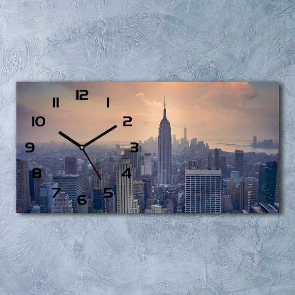 Ceas de perete modern din sticla Manhattan New York City