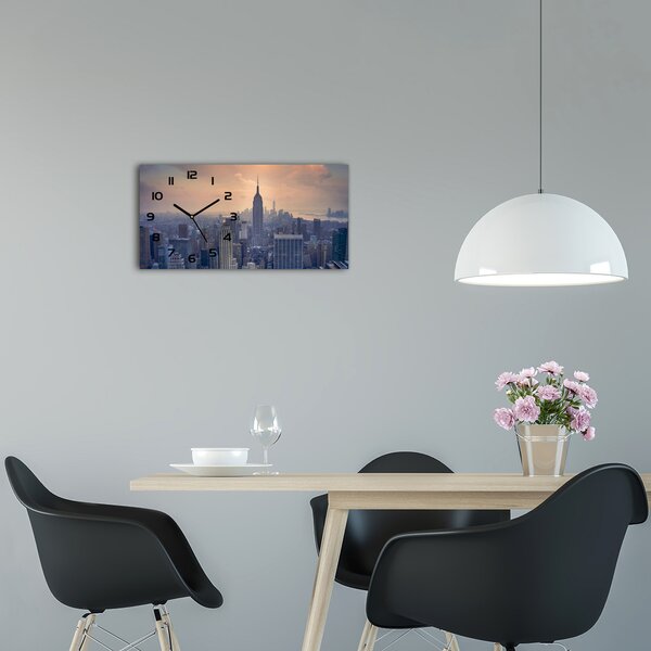 Ceas de perete modern din sticla Manhattan New York City