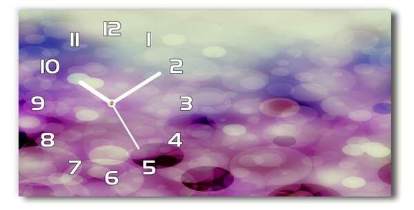 Ceas de perete modern din sticla cercuri violet