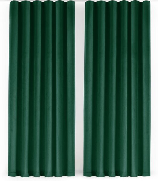 Draperie verde dimout (semi-opacă) din catifea 140x175 cm Velto – Filumi