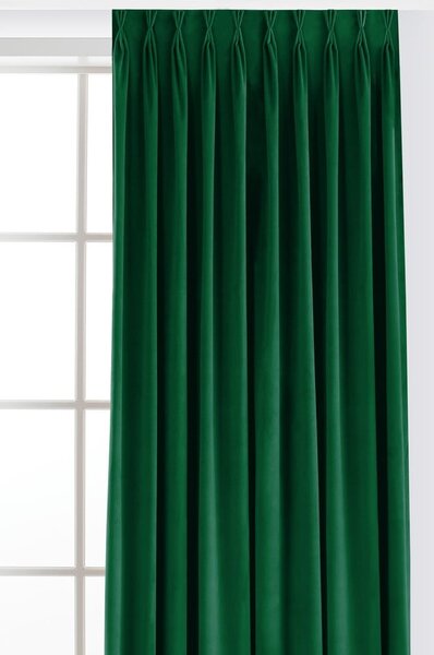 Draperie verde dimout (semi-opacă) din catifea 140x175 cm Velto – Filumi