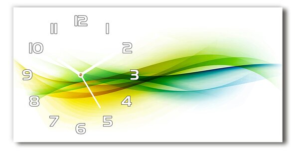 Ceas de perete modern din sticla valuri abstracte
